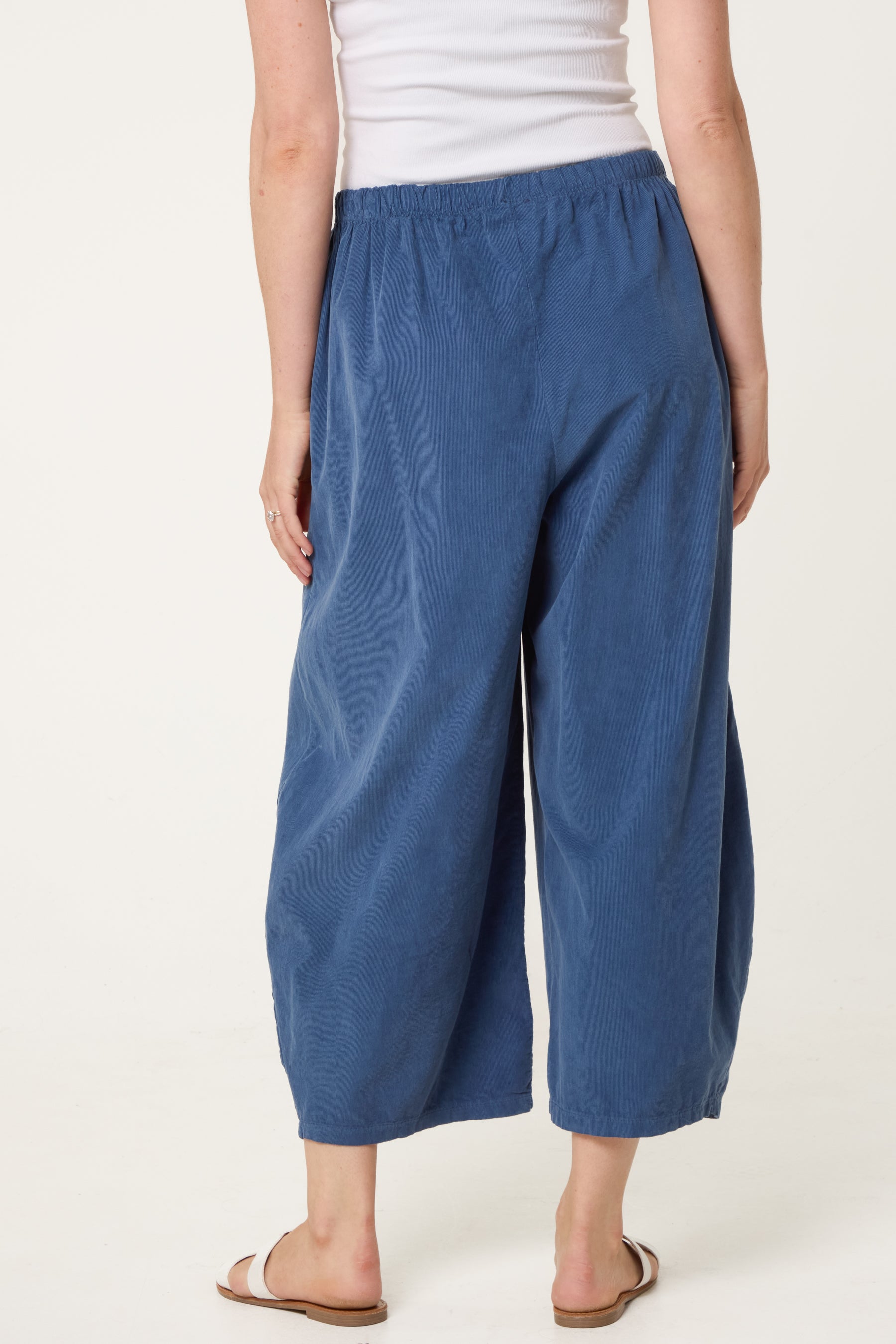 Courdroy Elasticated Waist Trousers With