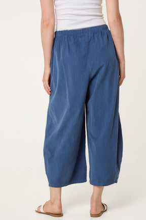 Courdroy Elasticated Waist Trousers With