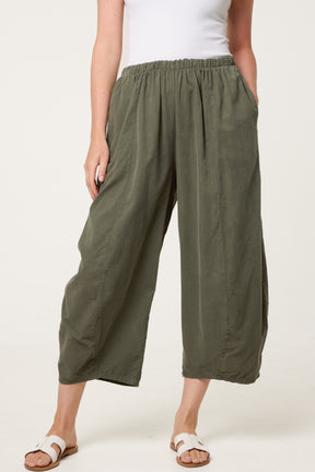 Courdroy Elasticated Waist Trousers With