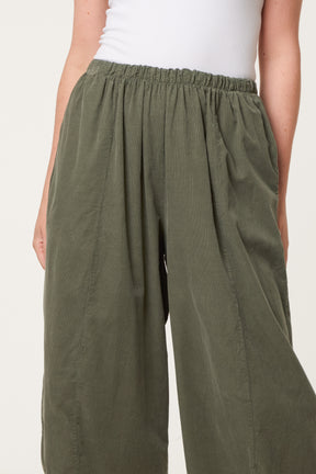 Courdroy Elasticated Waist Trousers With