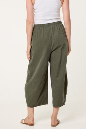 Courdroy Elasticated Waist Trousers With