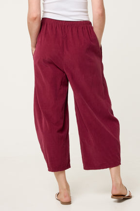 Courdroy Elasticated Waist Trousers With