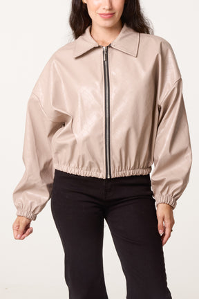 Textured Zip Through Jacket