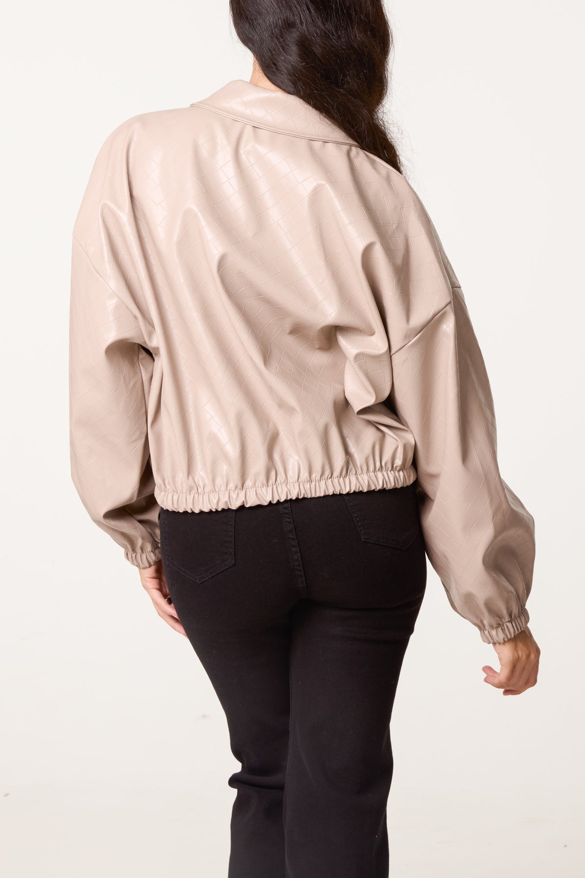 Textured Zip Through Jacket