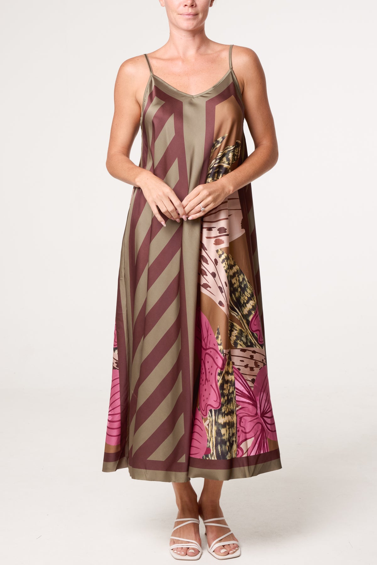 Geo Pattern Midi Dress