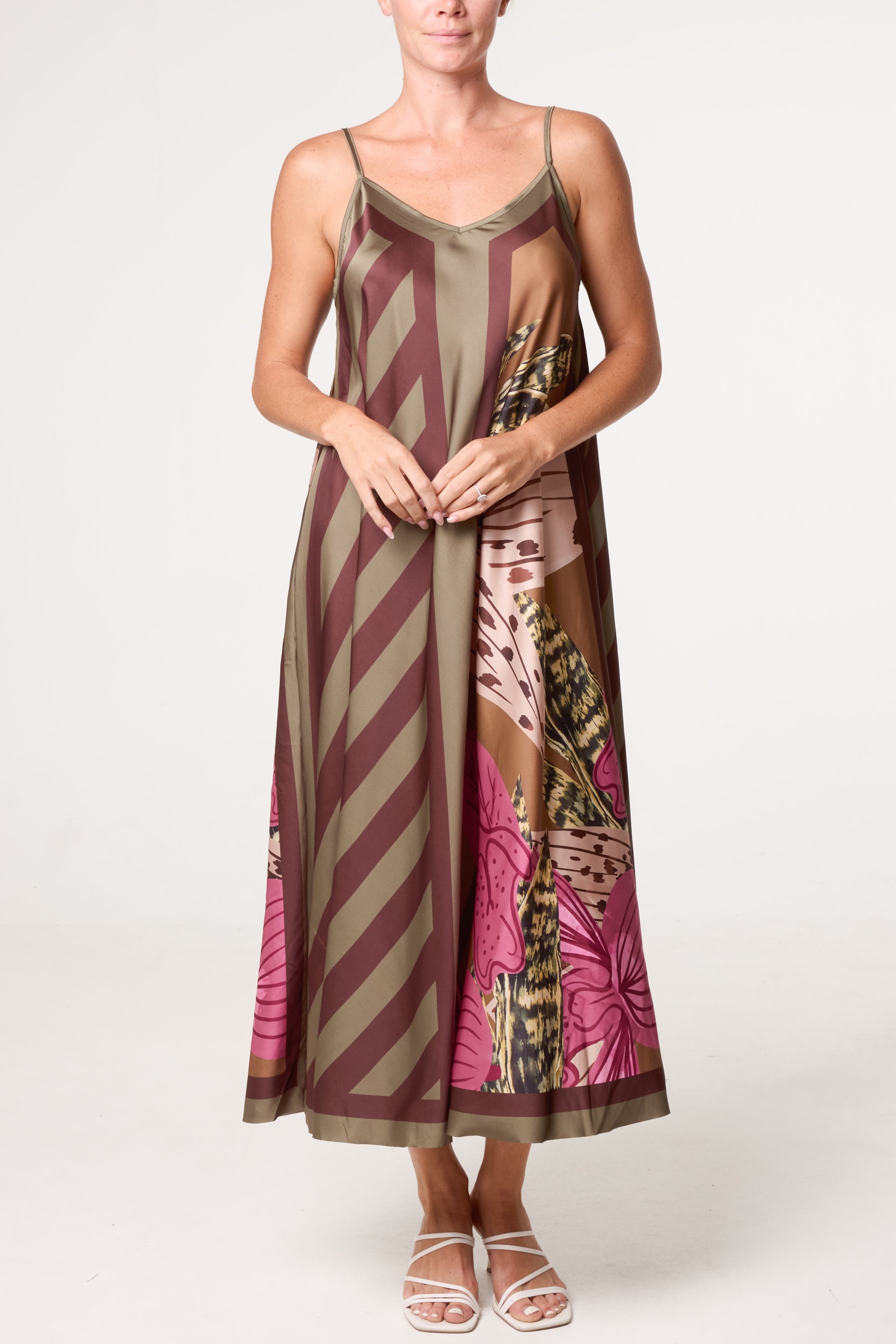Geo Pattern Midi Dress