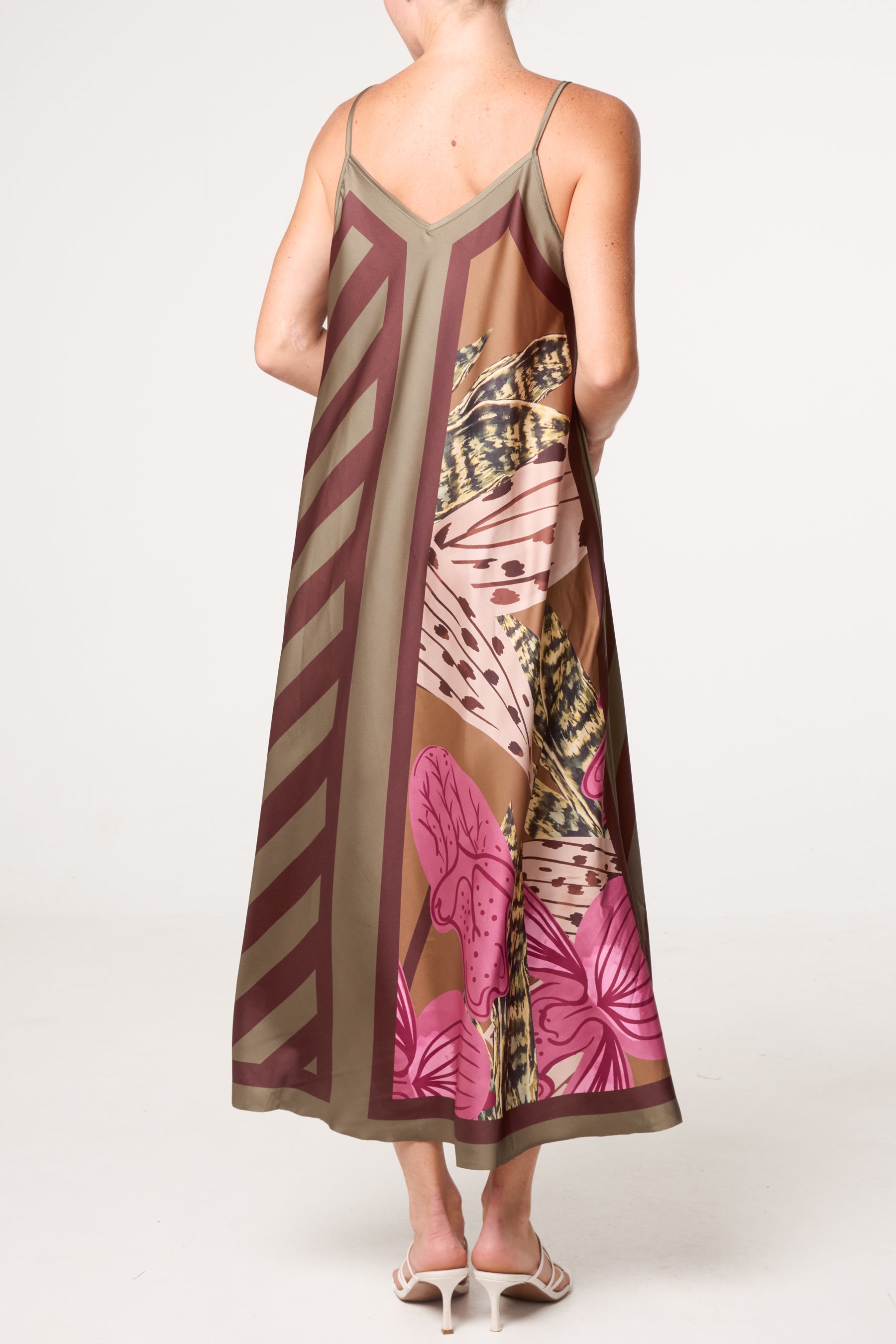 Geo Pattern Midi Dress
