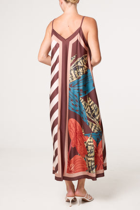 Geo Pattern Midi Dress
