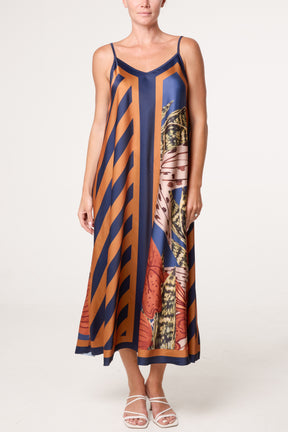 Geo Pattern Midi Dress