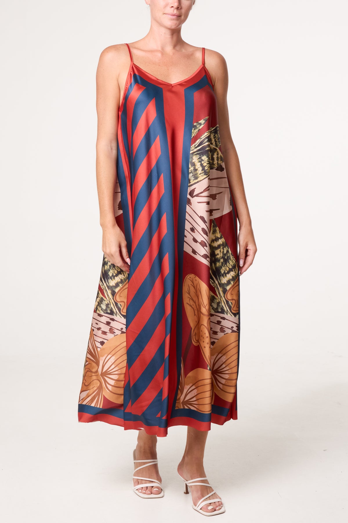 Geo Pattern Midi Dress