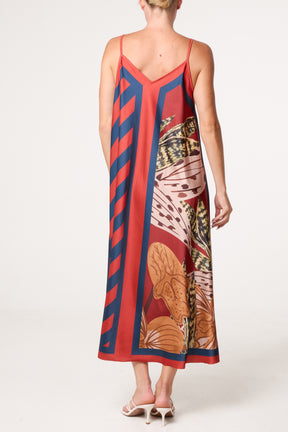 Geo Pattern Midi Dress