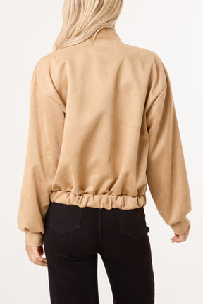 Suedette Double Front Pocket Jacket