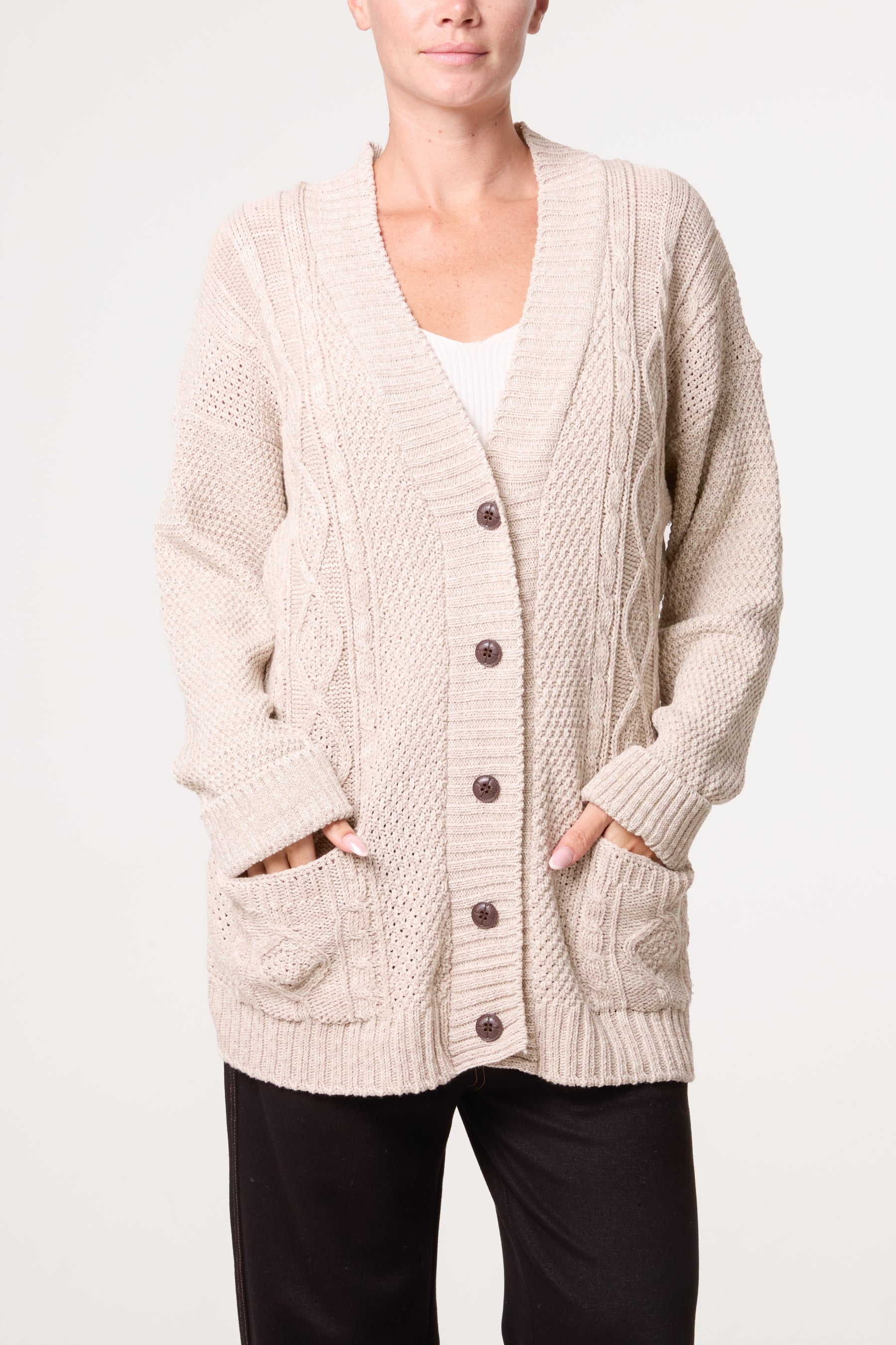 Knitted Button Through Cardigan