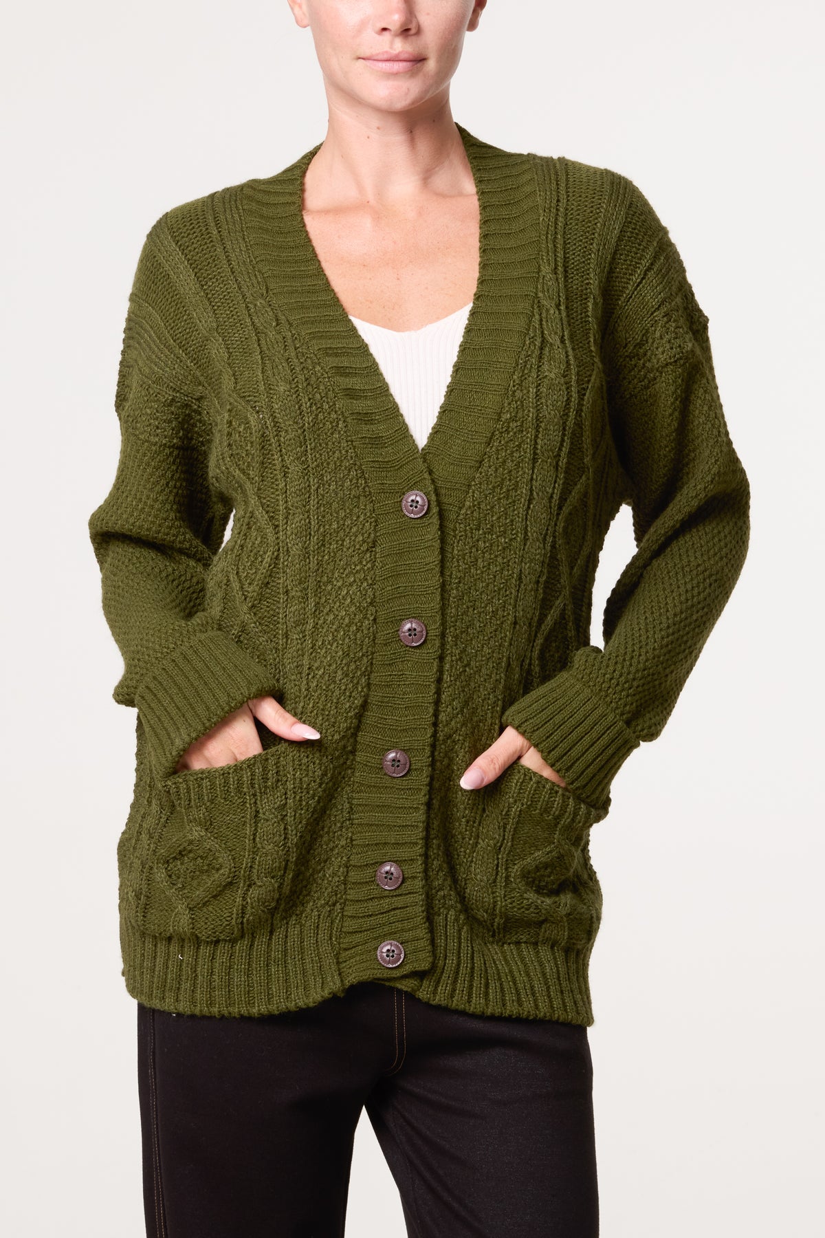 Knitted Button Through Cardigan