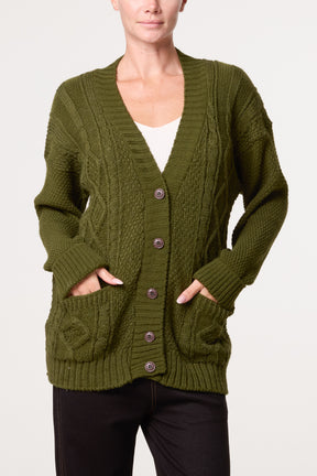 Knitted Button Through Cardigan
