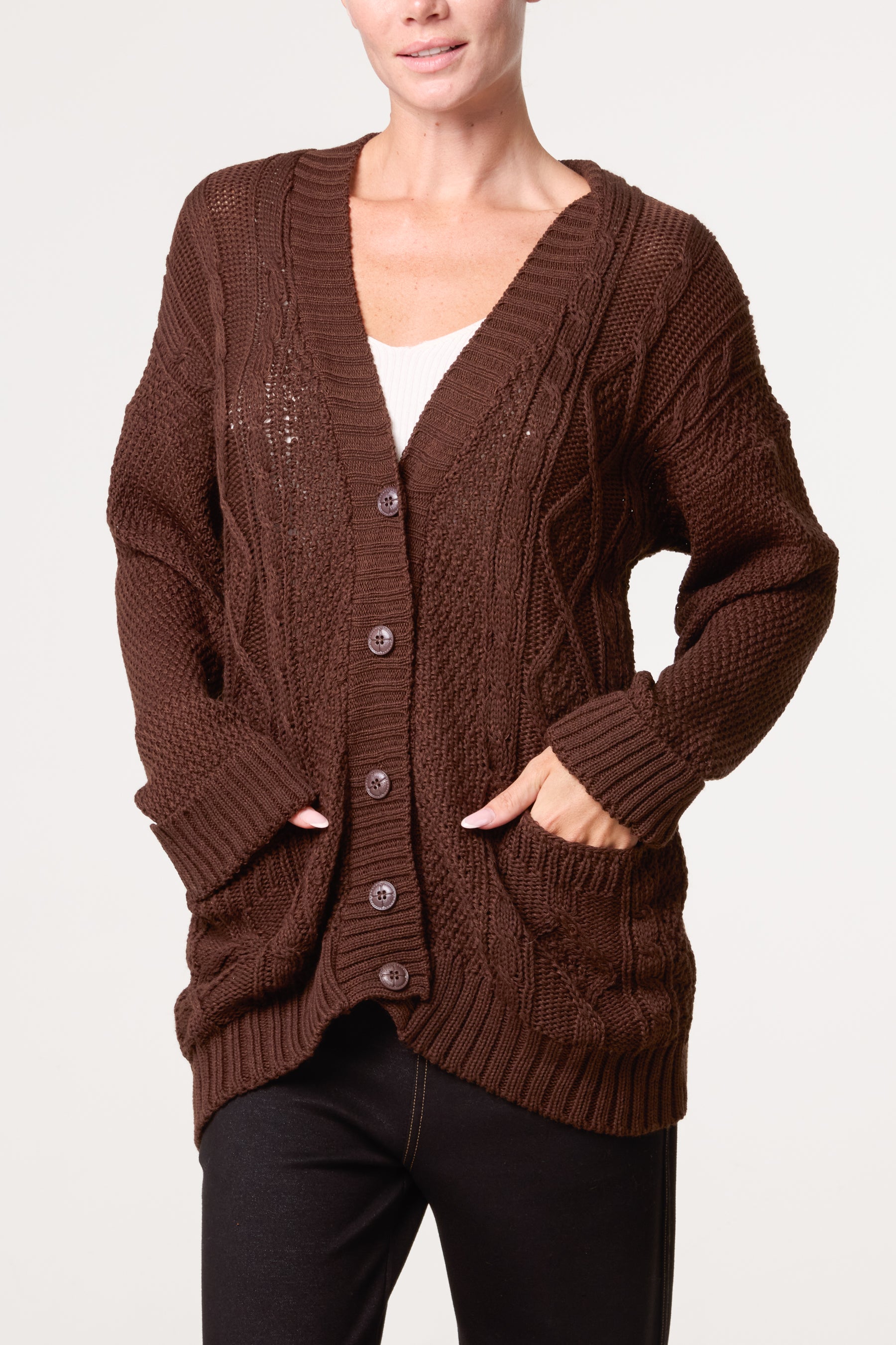 Knitted Button Through Cardigan