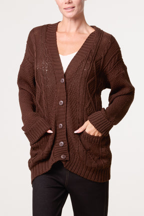 Knitted Button Through Cardigan