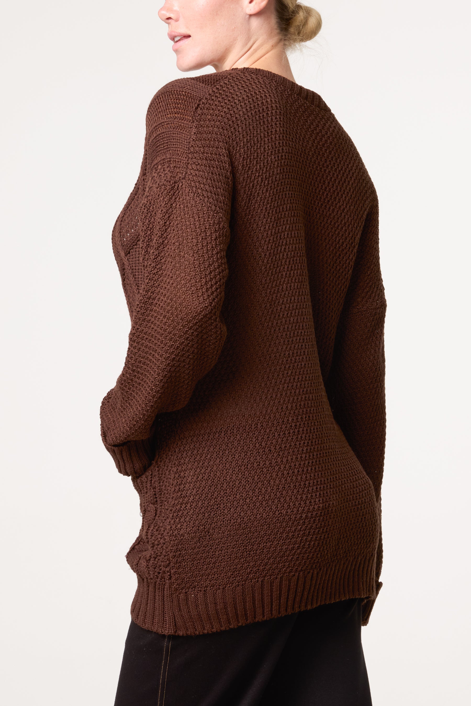 Knitted Button Through Cardigan