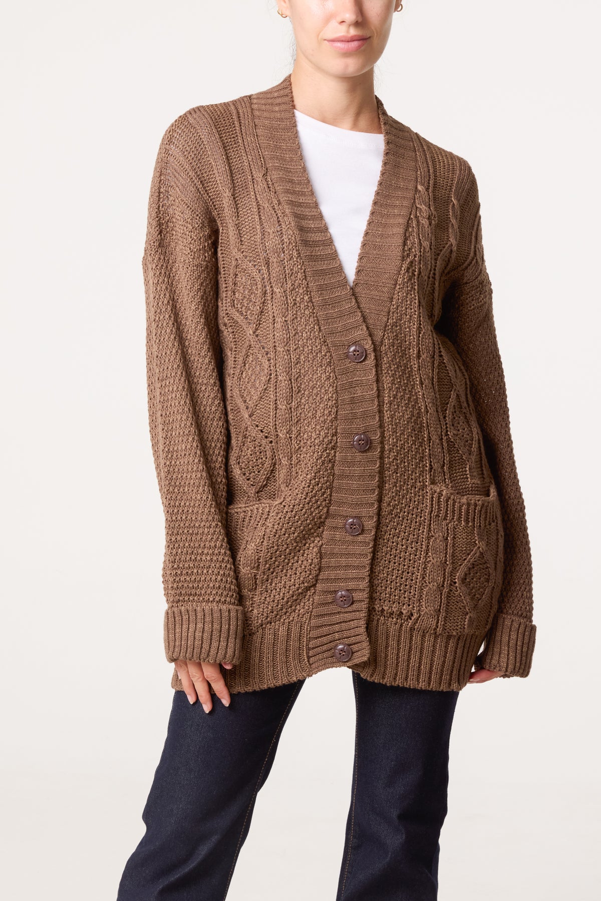 Knitted Button Through Cardigan