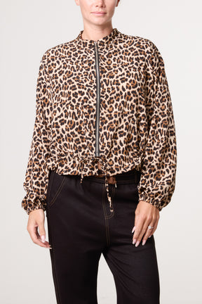 Zip Through Animal Print Jacket