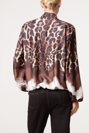 Zip Through Mix Geo Animal Print Jacket