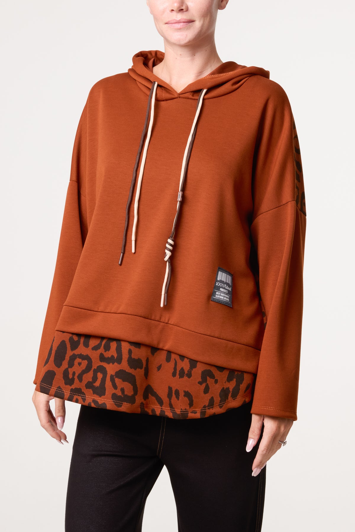 Leopard String Hoodie