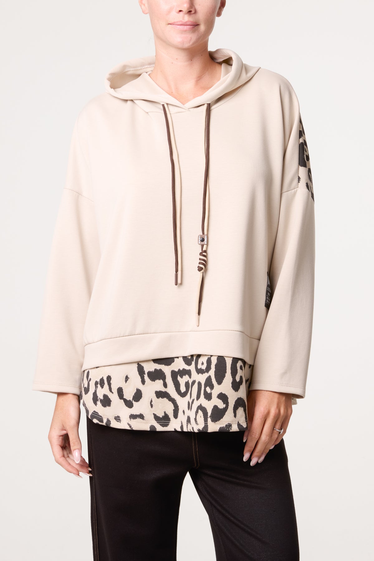 Leopard String Hoodie