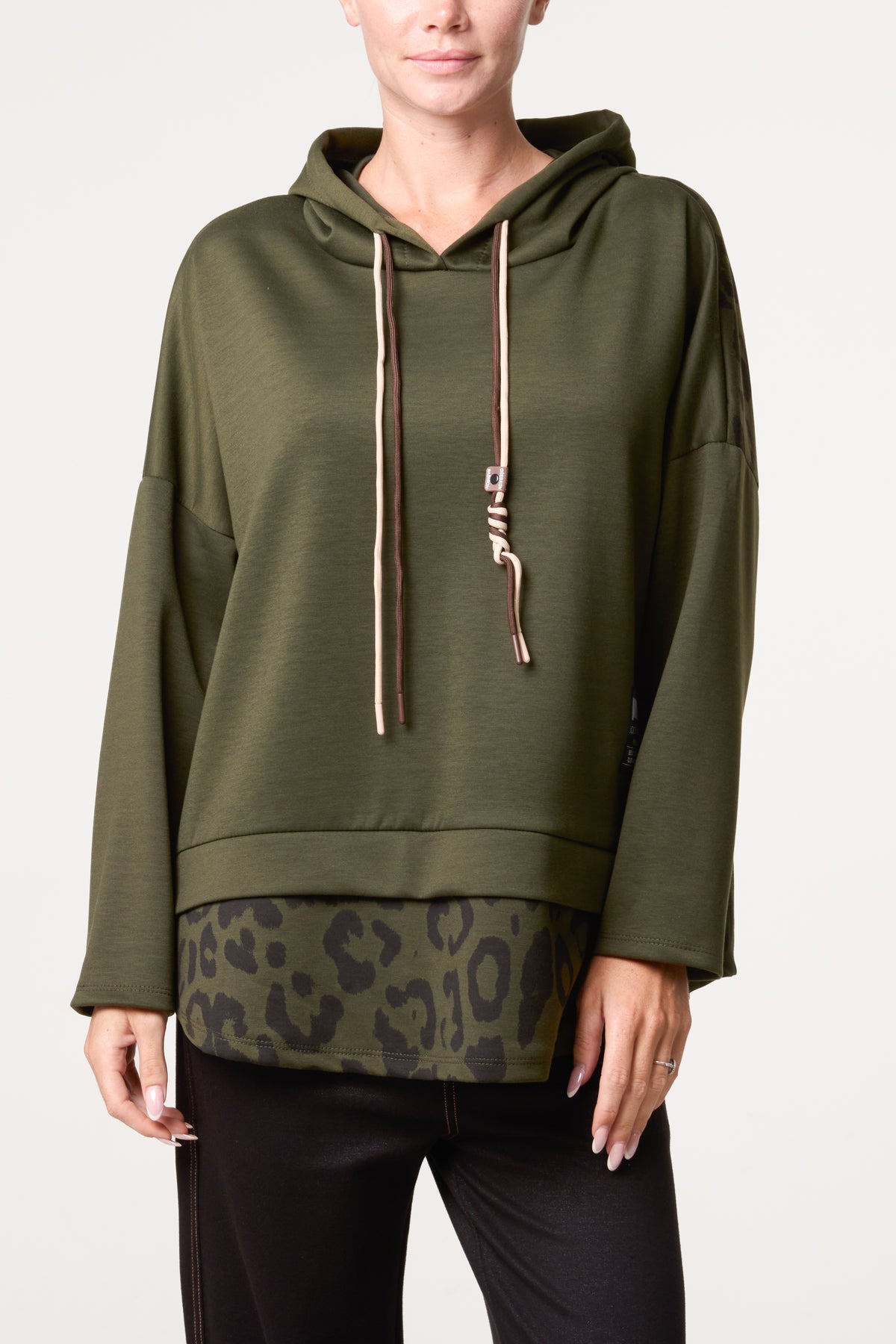 Leopard String Hoodie