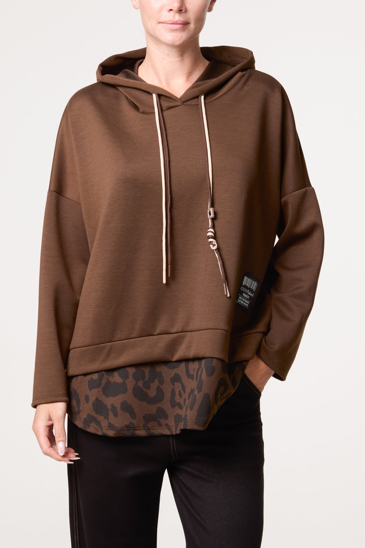 Leopard String Hoodie