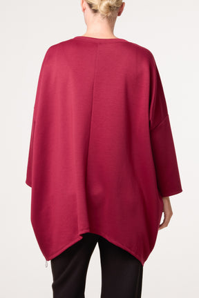 Side Zip Embossed Flower Jumper