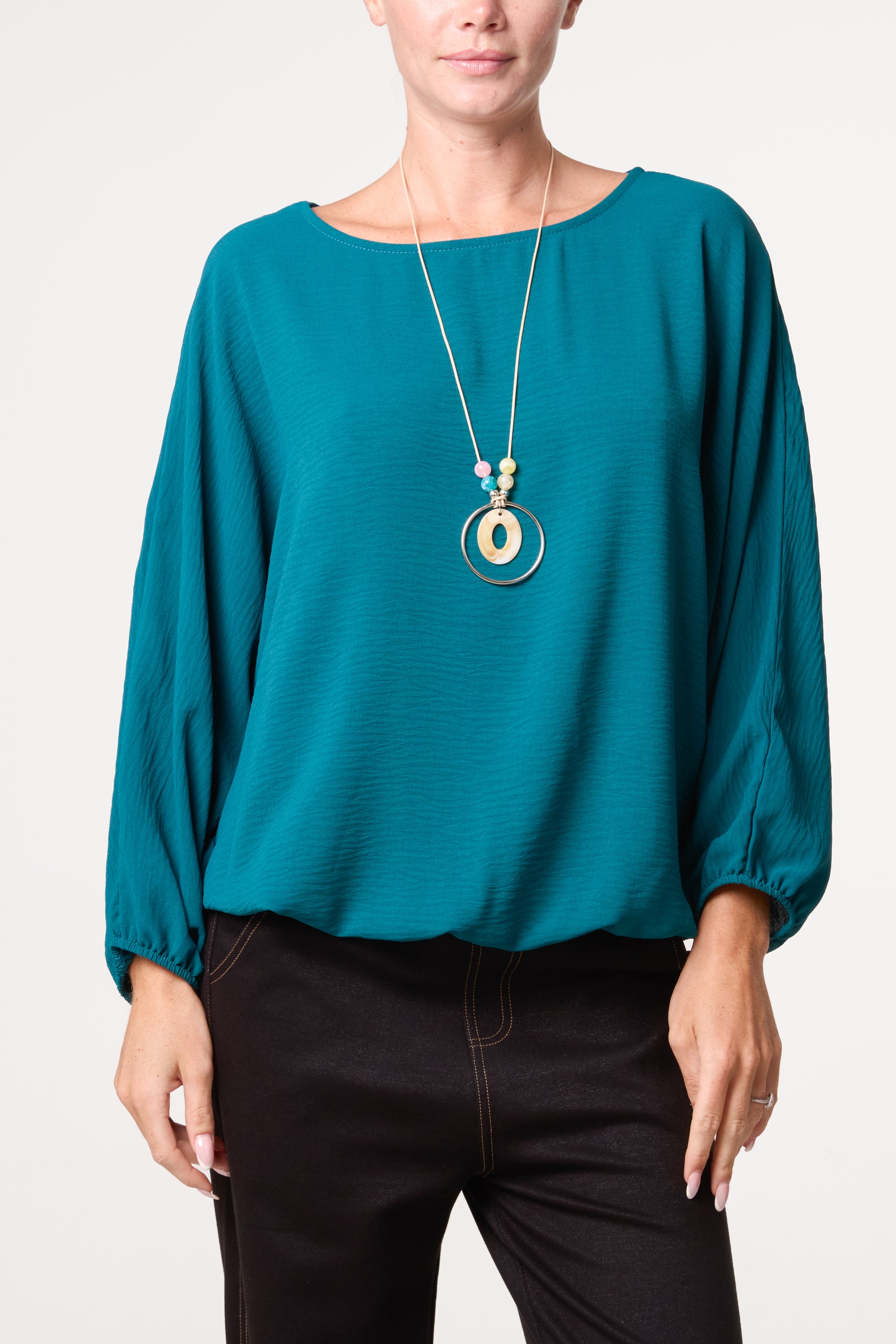 Essential Batwing Necklace Blouse