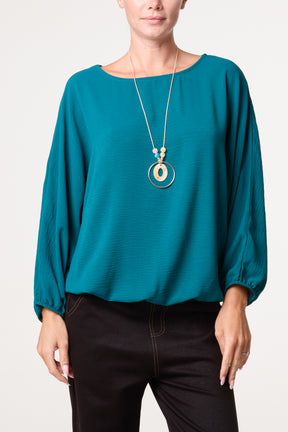 Essential Batwing Necklace Blouse