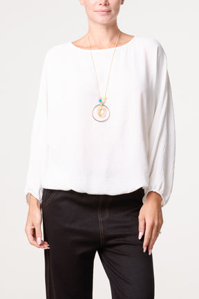 Essential Batwing Necklace Blouse