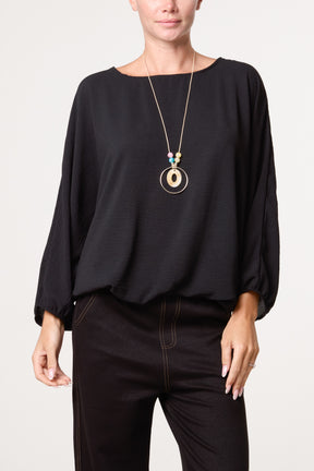 Essential Batwing Necklace Blouse