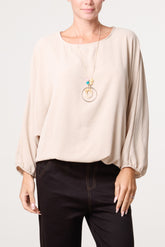 Essential Batwing Necklace Blouse