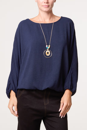 Essential Batwing Necklace Blouse