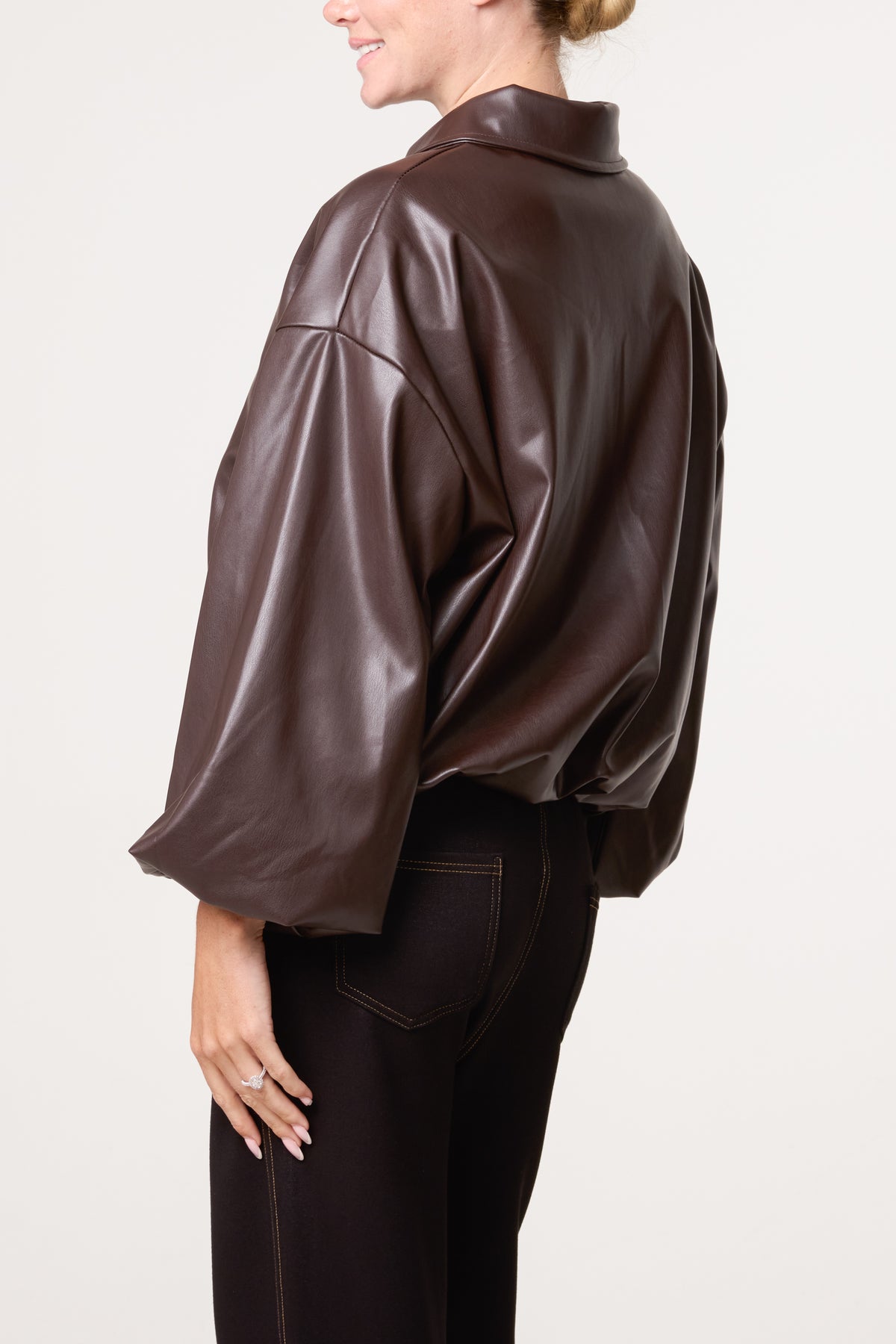 PU Zip Through Jacket