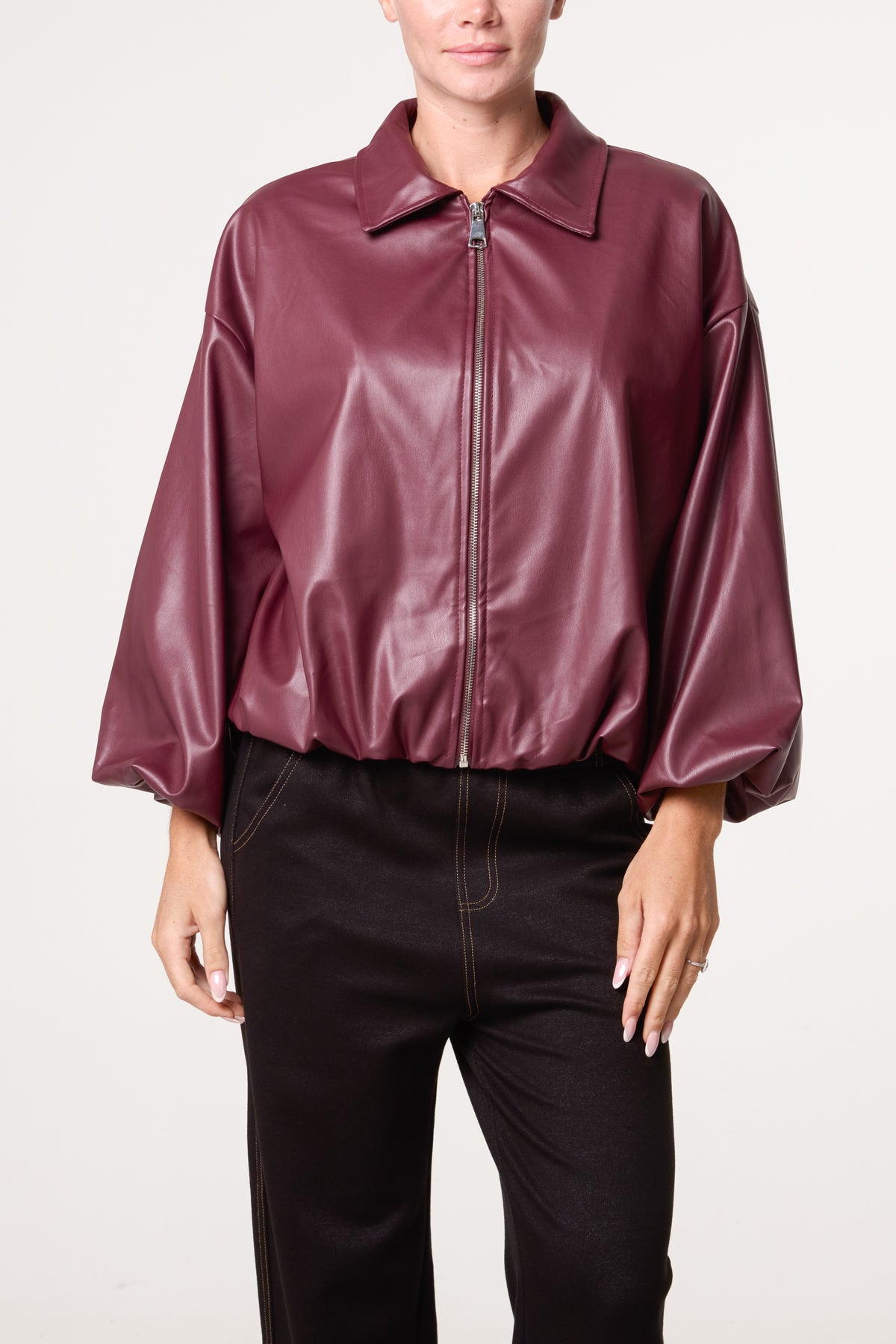 PU Zip Through Jacket