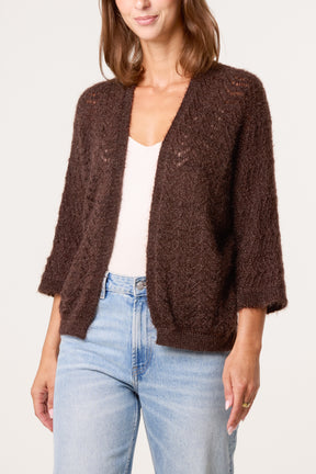 Knit ZigZag Patterned Cardigan