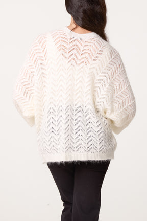 Knit ZigZag Patterned Cardigan