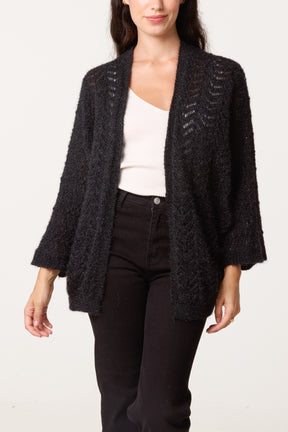 Knit ZigZag Patterned Cardigan