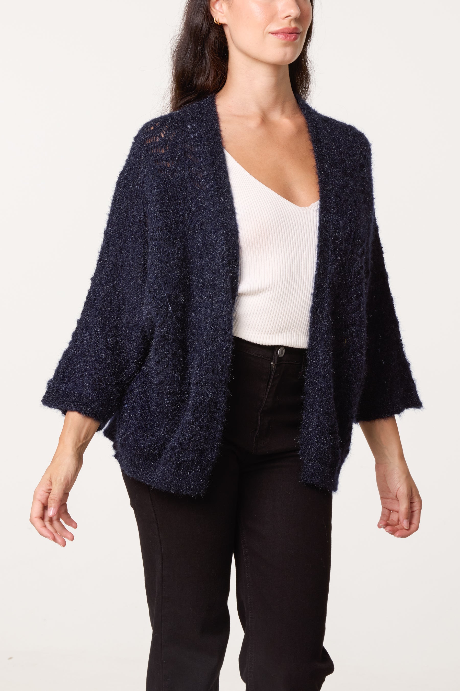Knit ZigZag Patterned Cardigan