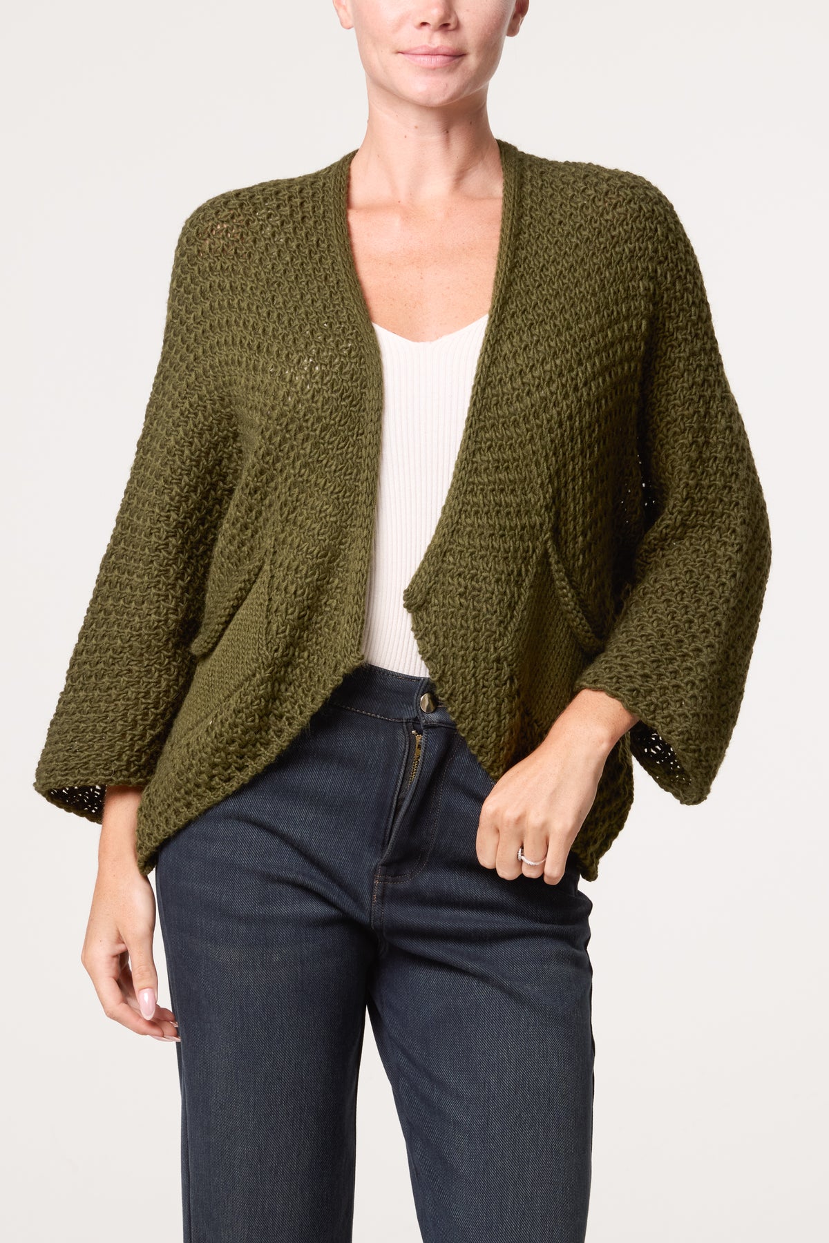 Knitted Cardigan With Front Pockets