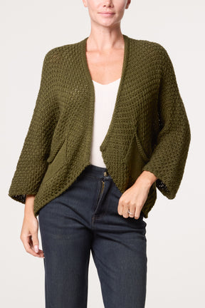 Knitted Cardigan With Front Pockets