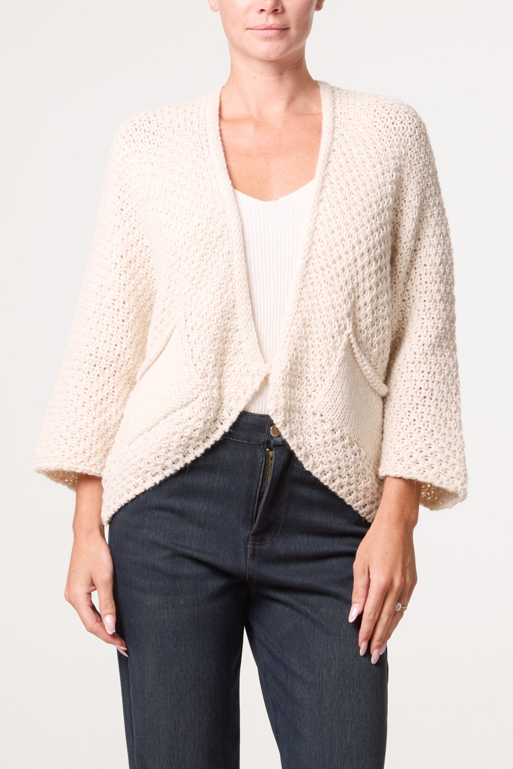 Knitted Cardigan With Front Pockets