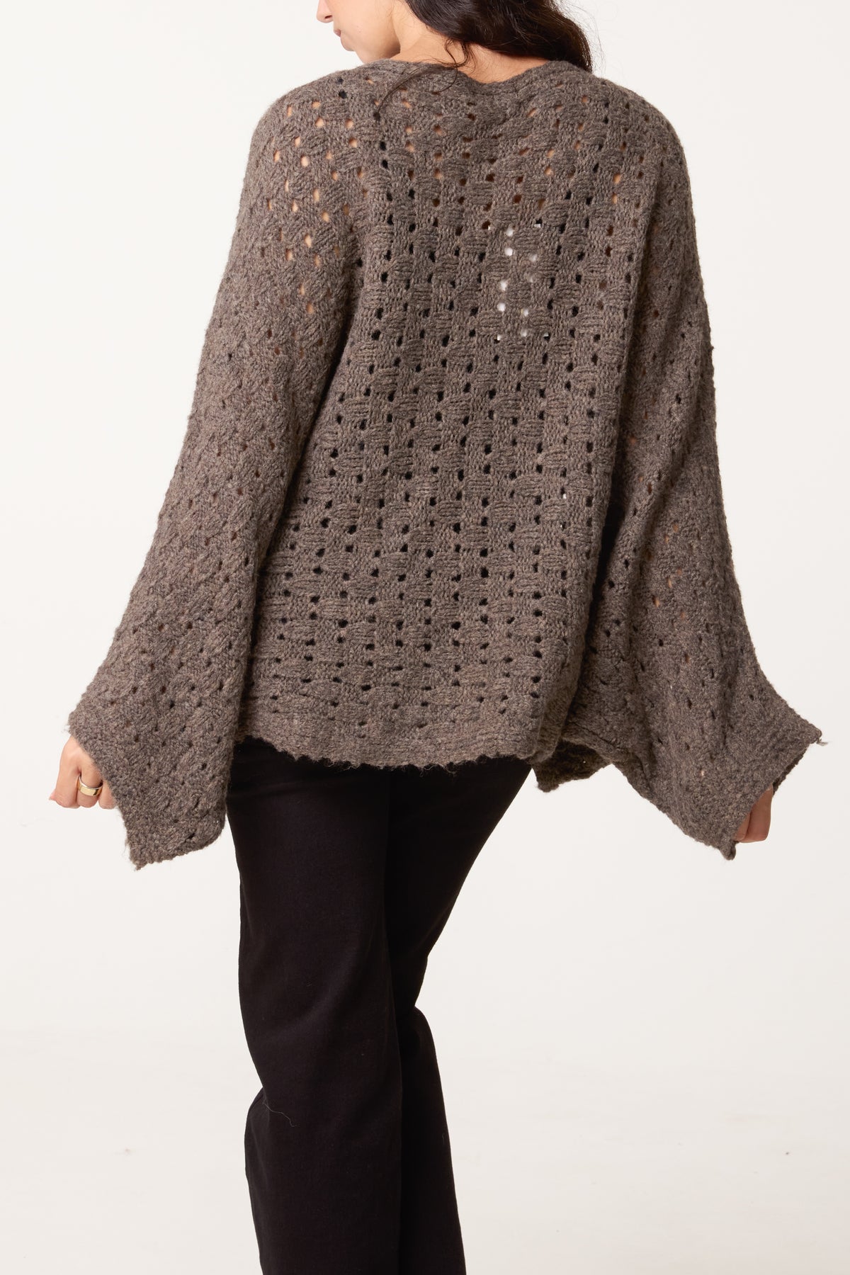 Wrap Over Assymetric Hem Knit Top