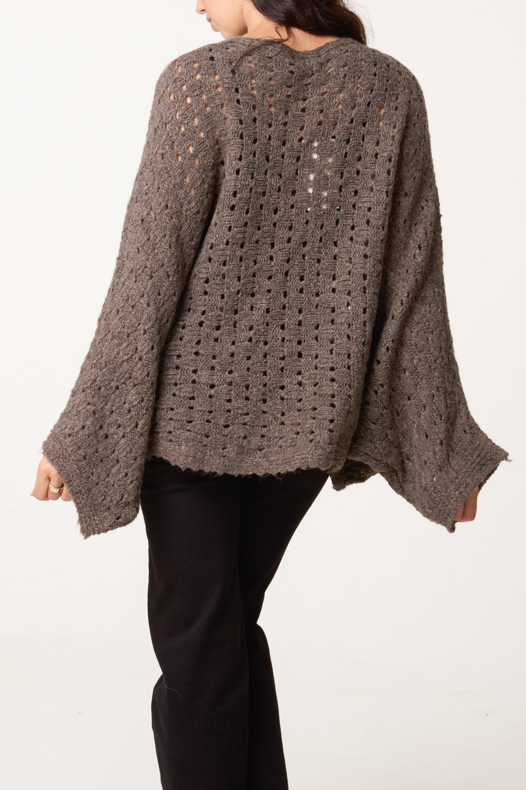 Wrap Over Assymetric Hem Knit Top
