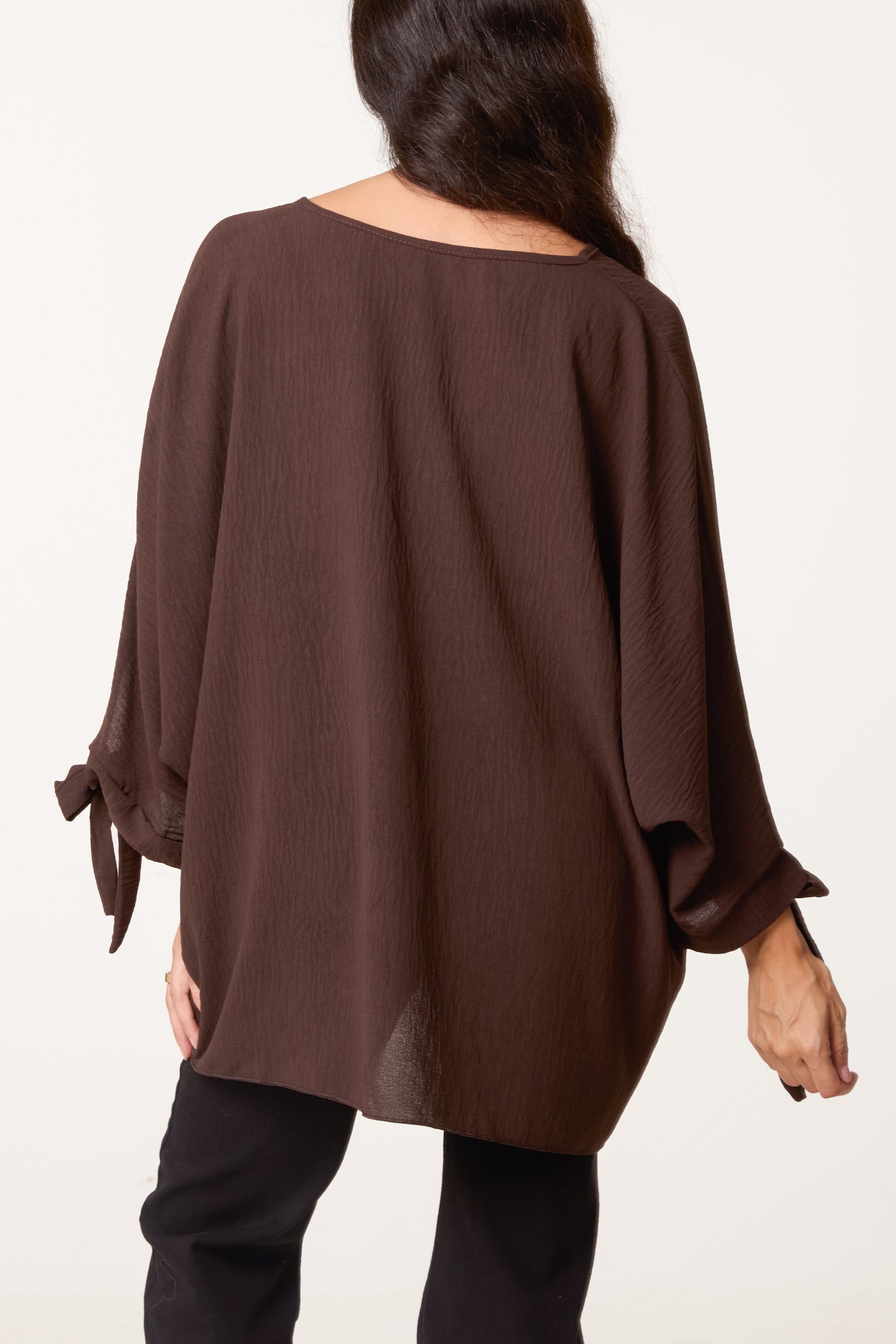 Side Tie V-Neck Top