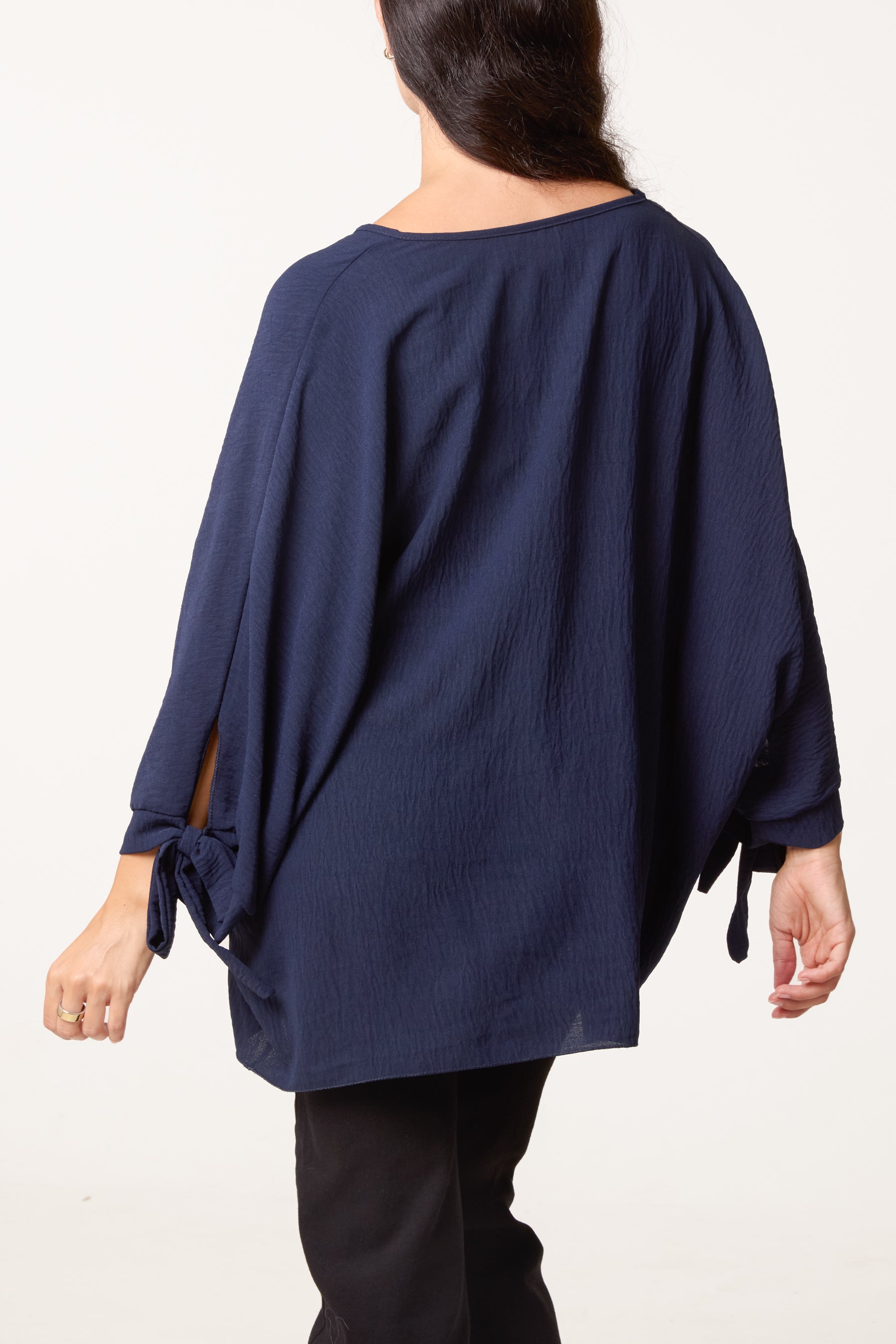 Side Tie V-Neck Top