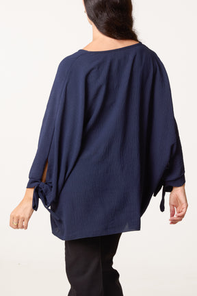 Side Tie V-Neck Top